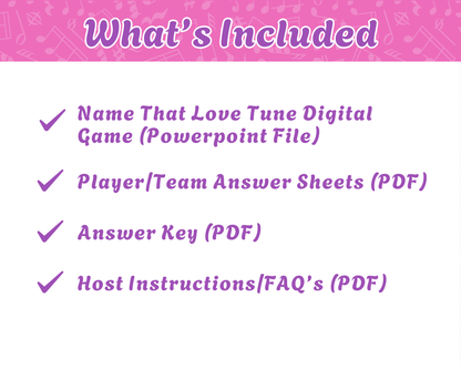Name That Love Tune Digital Party Game