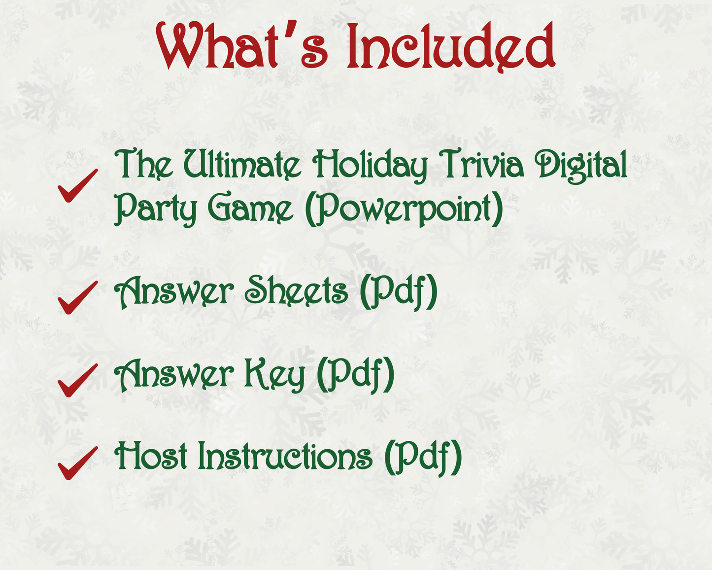 Holiday Trivia Digital Party Game