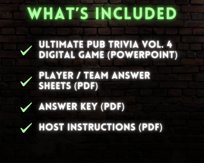 Pub Trivia Digital Party Game (Volume 4)