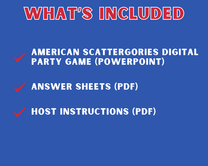 American Scattergories Digital Game