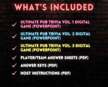 Pub Trivia Digital Game Bundle (Volumes 1-3)