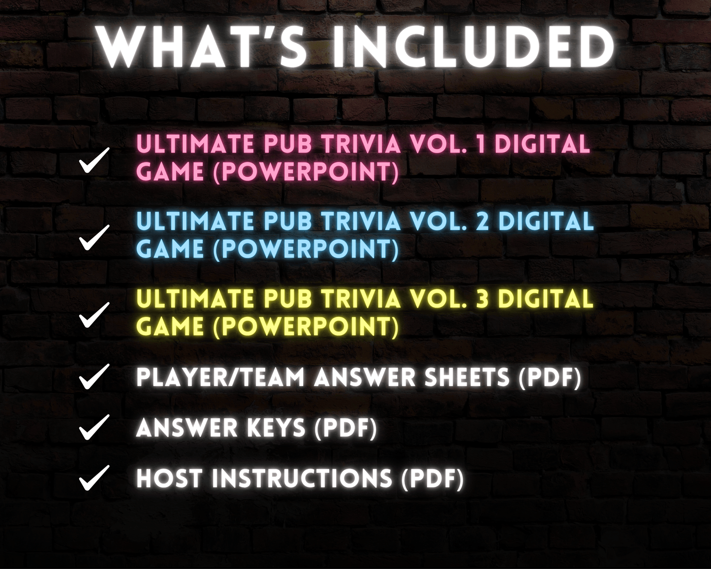 Pub Trivia Digital Game Bundle (Volumes 1-3)