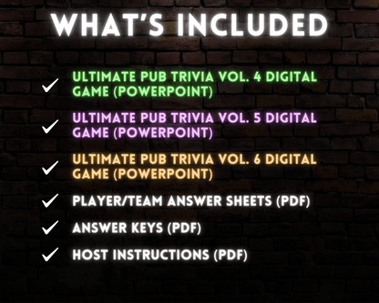 Pub Trivia Digital Game Bundle (Volumes 4-6)
