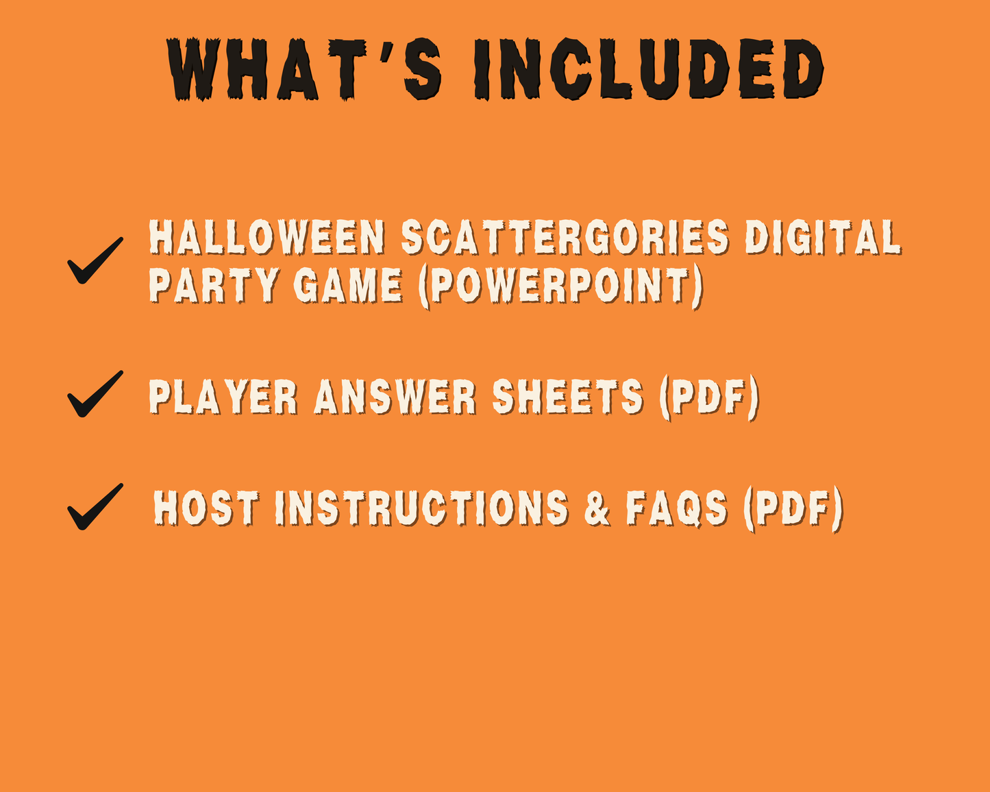 Halloween Scattergories Digital Game