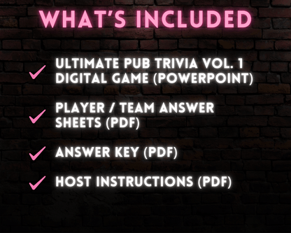 Pub Trivia Digital Party Game (Volume 1)